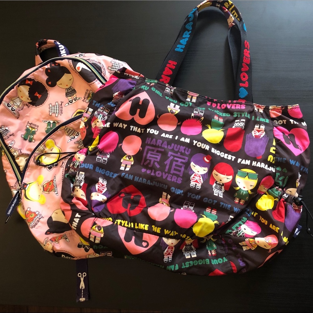 Set of 2! Harajuku Lovers Backpack + Tote